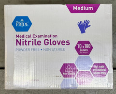 1000 3 Mil Disposable Nitrile Examination Gloves Non-Sterile Powder-Free Size M