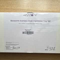 Keystone Bosworth Stainless Steel Dental Autoclavable Impression Tray Set of 8