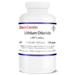 Lithium Chloride, Reagent, 99% min., 100 grams