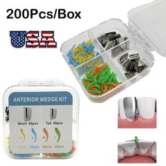 200Pcs/Box Dental Anterior Matrix System Wedge Matrix Bands Interdental Wedges